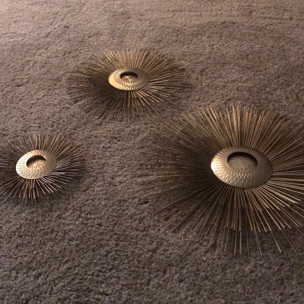 Gold 3 pc wall decor